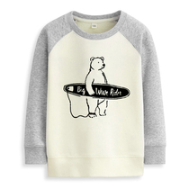 Childrens long sleeve round neck boy cotton spring and autumn cartoon bear childrens wool ring 2019 childrens hoatless sweater