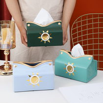 Drawing Paper Towel Box Creative Living Room Bedroom Home Minimalist Modern Light Lavish Wind Cute Ceramic Bag styling