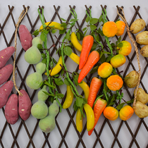 Simulation vegetable and fruit hanging string fake corn pepper garlic farmhouse restaurant decoration crop model pendant