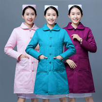 Customized nurse cotton-padded clothes down medical Women Winter long sleeves doctor on duty thickened clothing vest short cold-proof cotton-padded clothes