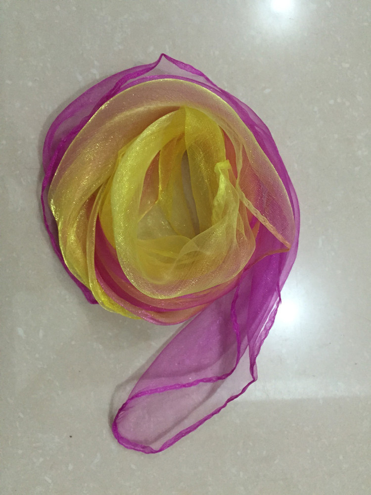 儿童薄款婴儿防蚊虫纱巾红色丝巾防风沙盖头透明小方巾女舞蹈道具