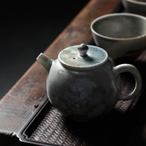 Duqing kiln becomes small handmade teapot Jingdezhen ceramics one person with kung fu tea set Zen household teapot
