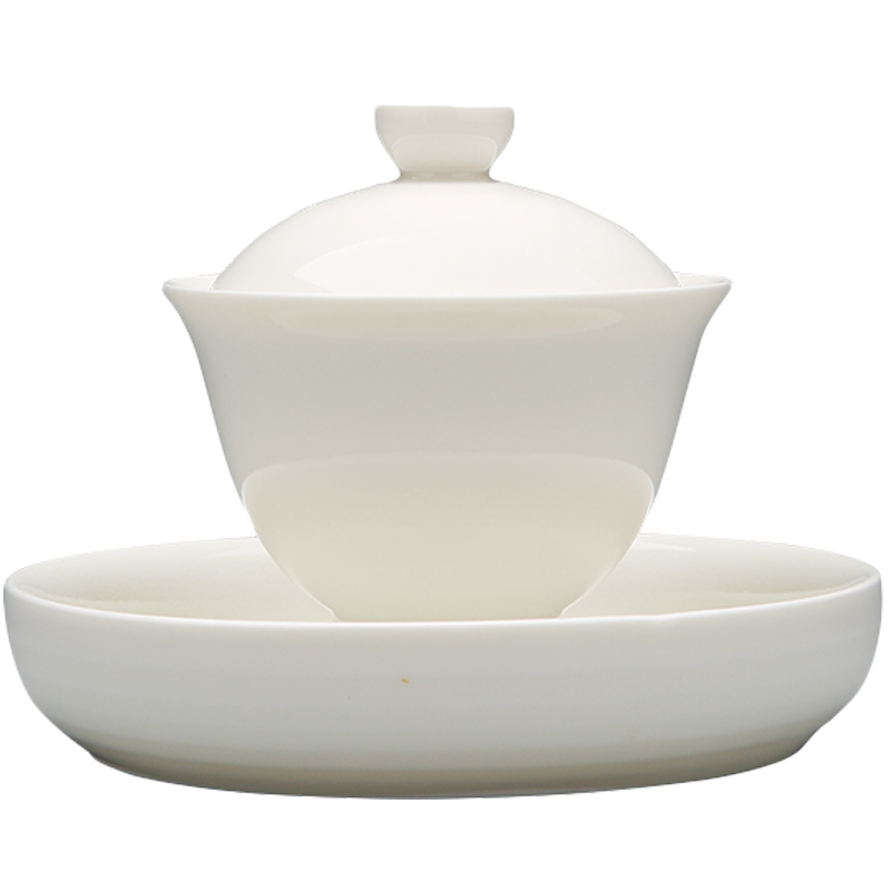 Red the jingdezhen ceramic only three tureen white jade porcelain teacup kung fu tea set tea bowl saucer