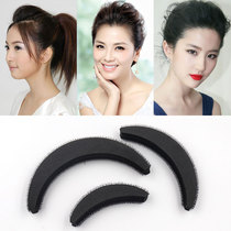 An artifact with less hair volume fluffy crescent-shaped bangs balls head plate hair booster pad hair roots three packs on top of the head