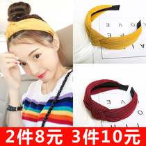 Hairband face wash Korean simple and cute fabric Sen female wide-brimmed fresh headdress wild sweet ulzzang hairband