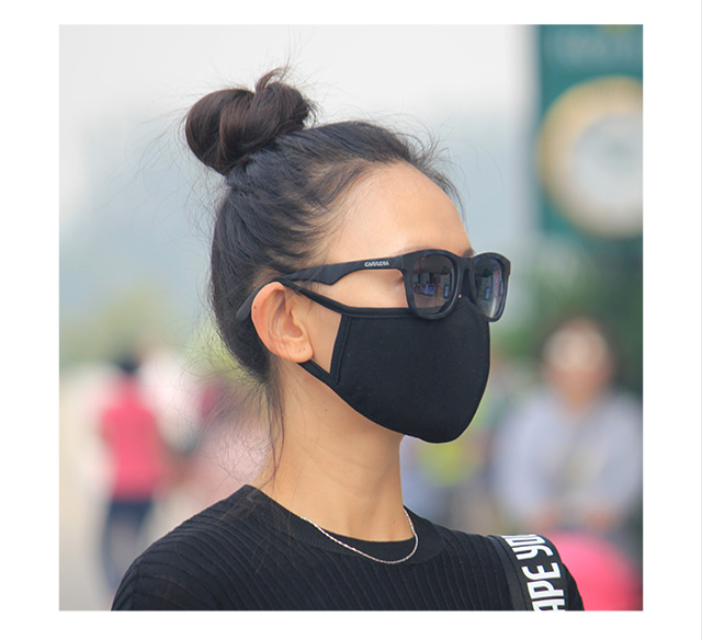 炫酷黑色立体型纯棉高弹口罩品牌康众卫士时尚