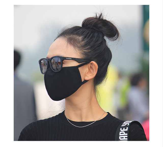 炫酷黑色立体型纯棉高弹口罩品牌康众卫士时尚