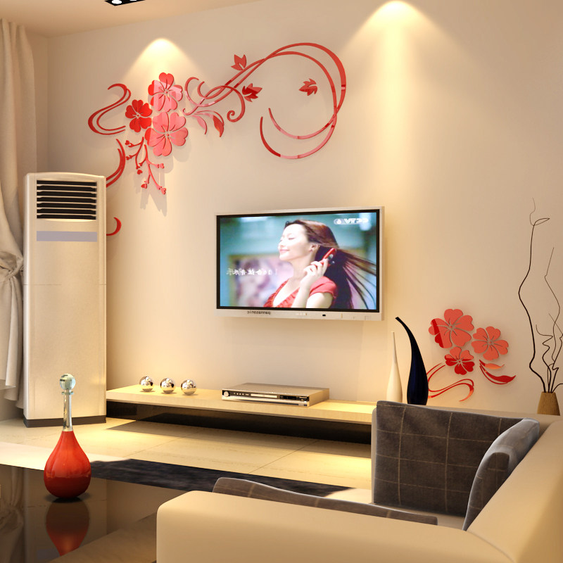 3d立体墙贴画电视背景墙装饰客厅亚克力墙贴装饰墙壁卧室装饰品