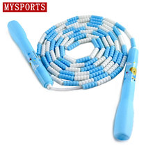  Slub skipping rope cartoon soft bead rope childrens female kindergarten primary school students male sports fitness professional rope pattern skipping rope