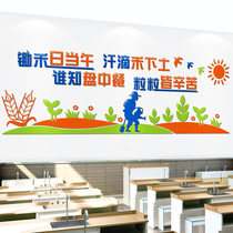 Restaurant wall layout creative CD-ROM cultural wall stickers 3d three-dimensional acrylic school canteen art text stickers