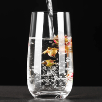 Crystal glass teacup Household juice drink milk cup Lead-free transparent heat-resistant large drinking water breakfast cup