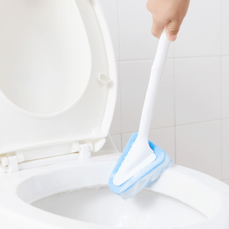Wash and long triangle handle sponge to the scrub brush brush toilet bathroom tile cleaning brush the toilet brush to brush