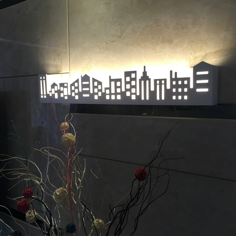 创意LED壁灯现代简约欧式超薄田园温馨文艺过道氛围灯装饰床头灯产品展示图2