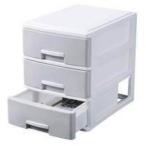Japan MUJIΕ Desktop storage box Chest of drawers Plastic multi-layer file box Office desk tools for students