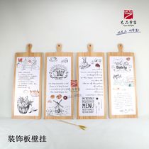 Art Pint Helper Baking Soft-mounted Display Props Wall-mounted Decorative 4 sets Egg Pastry Decoration Pendant Wooden