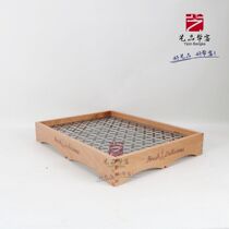 Art Pint Helper Baking Soft-mounted Display Prop Beech Wood Bread Pan Show Shelf Stainless Steel Hollowed-out