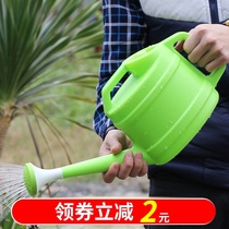 Household sprinkler thickened watering watering pot Large watering pot Plastic long mouth shower pot Gardening watering pot with cover