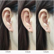 S925 silver ear line female Korean simple temperament silver Doudou sterling silver short ear chain sleeping without picking the ear line
