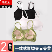Beauty back underwear womens vest suspender net red hot one-piece bra bandeau inside with summer thin style 2021