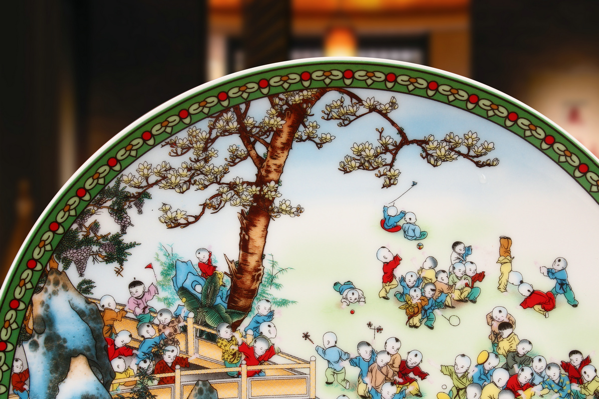 Jingdezhen ceramics colorful figure sat the ancient philosophers hang dish plate faceplate wedding gift decoration home furnishing articles