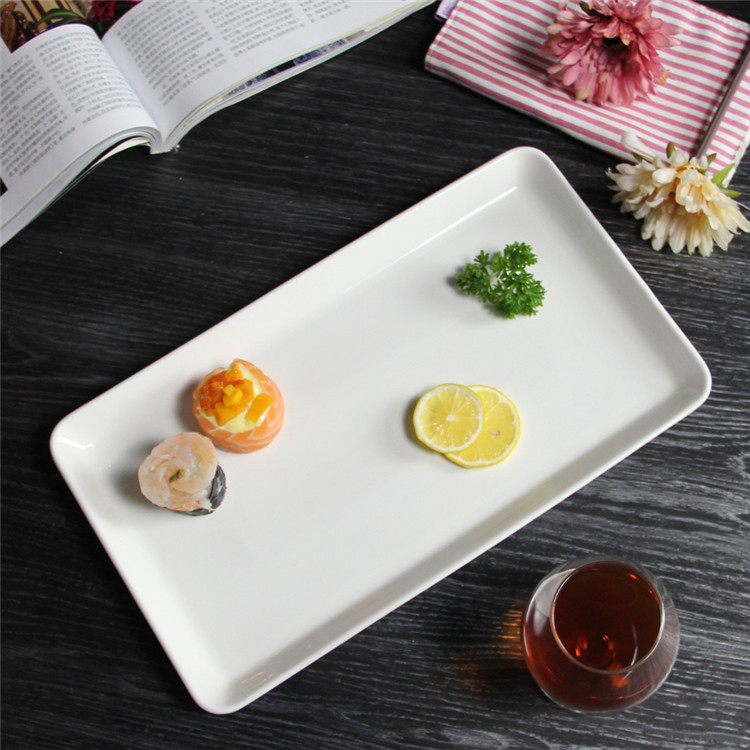 The Receive cup dish home sitting room ceramic creative Nordic glass cup tray ltd. white rectangle plate