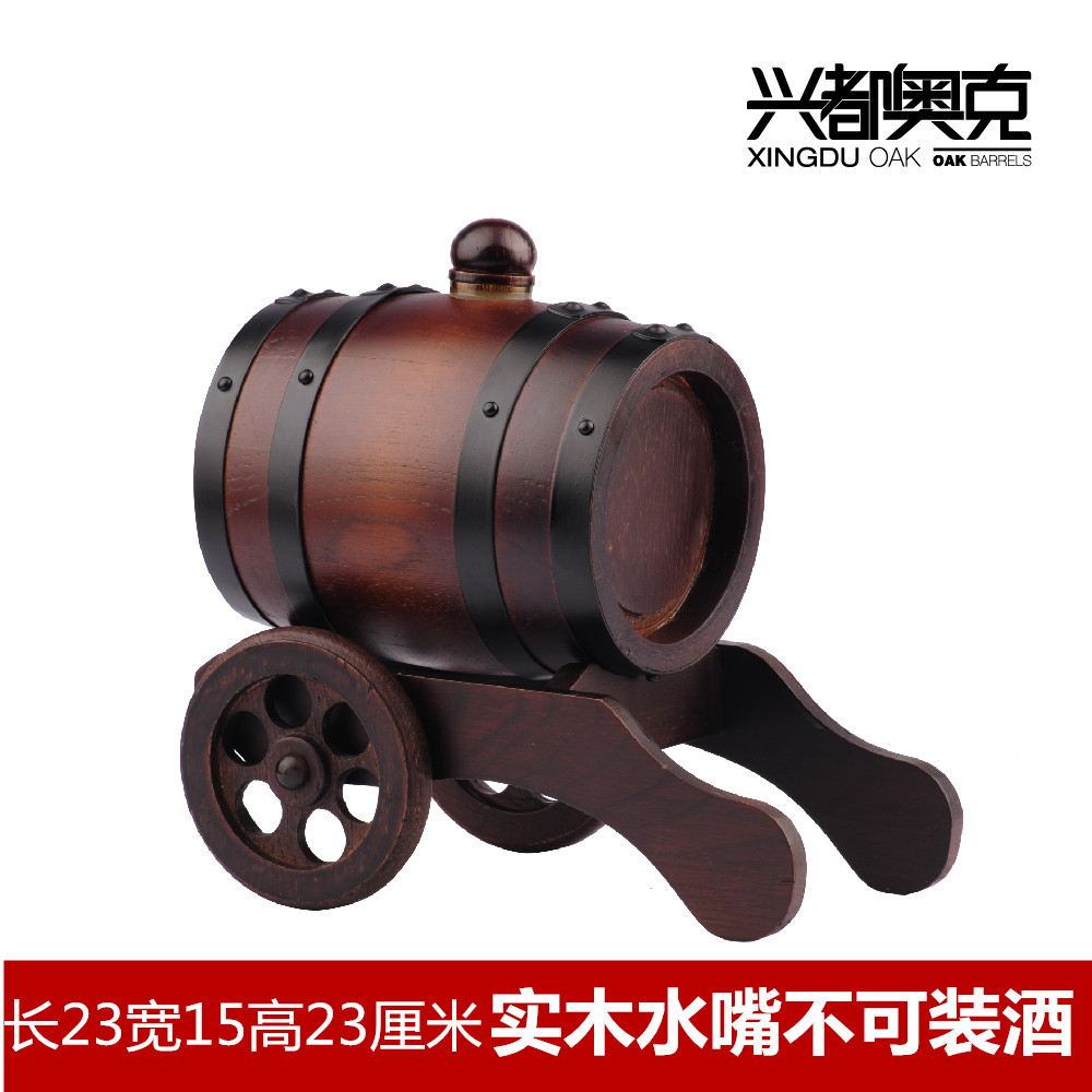 oak wine barrel solid wood hand-carved horse-drawn carriage home furnishings wine housewarming creative gifts oak barrel carriage