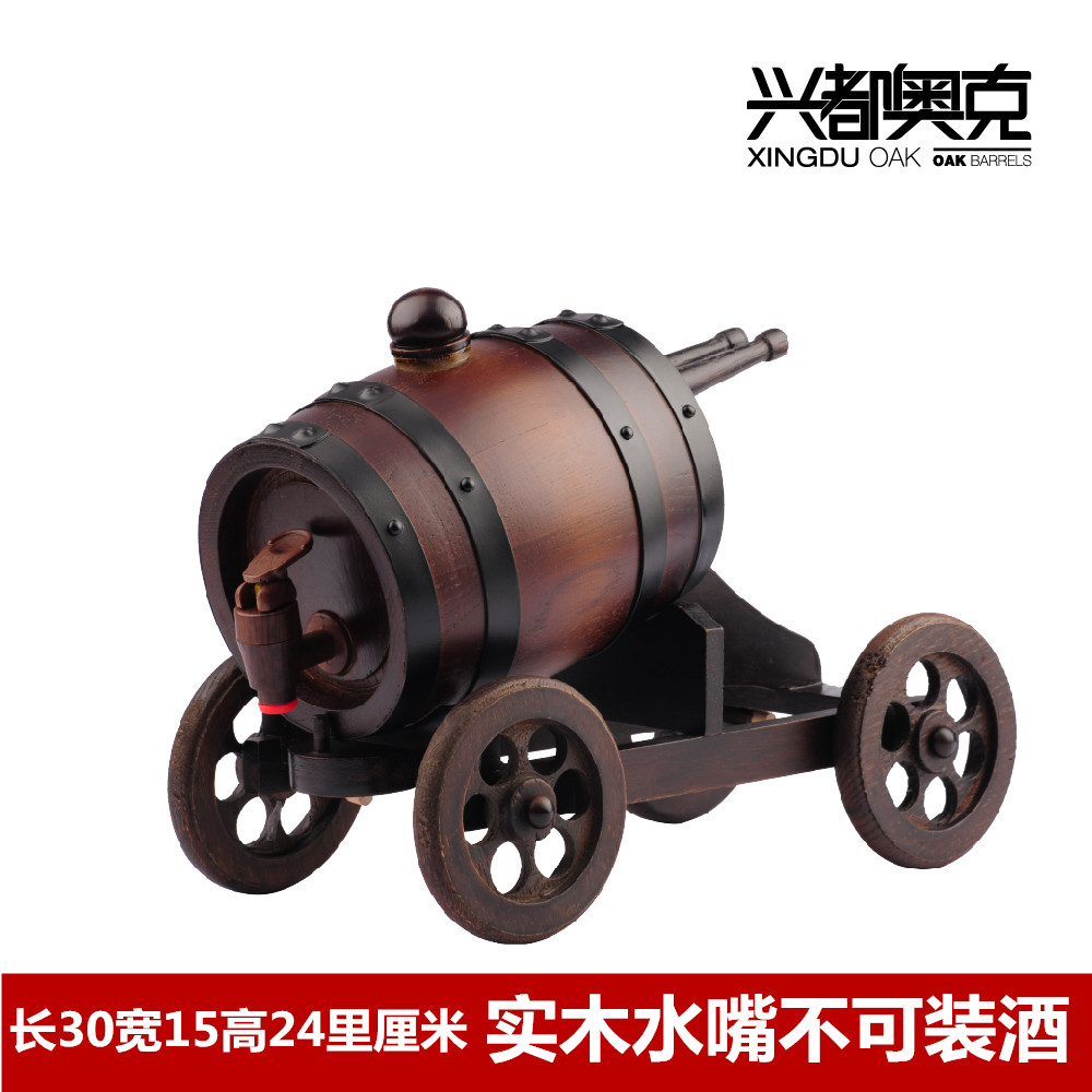 oak wine barrel solid wood hand-carved horse-drawn carriage home furnishings wine housewarming creative gifts oak barrel carriage