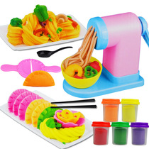 Noodle machine hair stylist Family toy plasticine mold tool set Poop handmade mud Light clay color mud