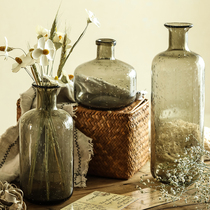 Green also retro glass net red small vase flower arrangement dried flowers ins wind Nordic creative simple living room ornaments