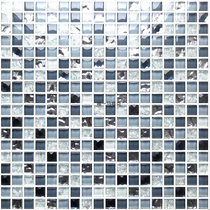 Crystal diamond glass mosaic tile blue gray living room background wall frame bathroom Mediterranean style building materials