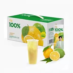 汇源果汁100%阳光柠檬混合果汁200ml*12盒果蔬汁饮料