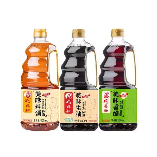 PX专享巧媳妇美味生抽美味香醋美味料酒家用炒菜凉拌800ml*3桶