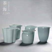Vinock Film Greens Justice Cup Green Porcelain Sub-Tea Ware Ceramic Tea Haikongfu Tea Dao Tea Ware Tea Set all cup teaters