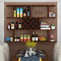 Professional custom-made solid wood wine lattice rack Diamond wine cabinet household wine rack ornaments red wine paint-free Creative shelf