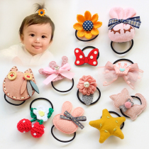 Korean childrens cartoon hair accessories Baby hair ring does not hurt the hair number Baby princess hair ring Girl rubber band head accessories