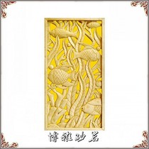 Sandstone Chinese-style relief underwater world sculpture Sandstone background wall entrance three-dimensional background wall Hotel villa decoration