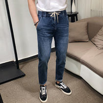 2021 new jeans mens slim feet mens pants regular casual trousers autumn trend stretch pants