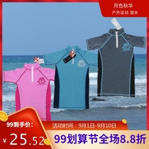 Wetsuit Children Quick Dry Half Zipper Sunscreen Half Sleeve Float Jellyfish Clothing Swimsuit