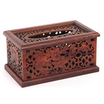 Mahogany napkin box Red acid branch wood pumping paper box New Chinese style retro tissue box Living room solid wood home tissue box