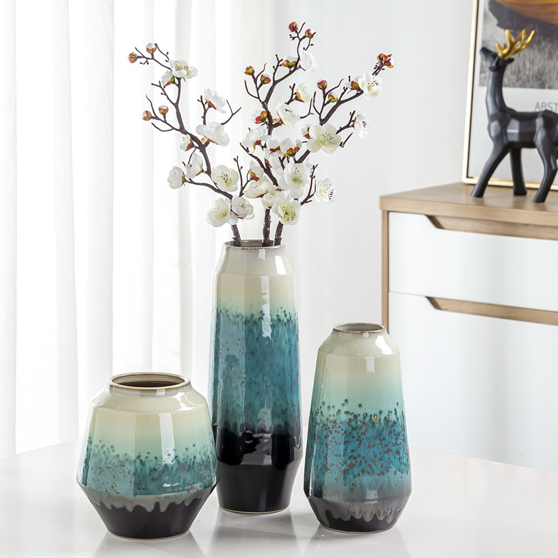 New Chinese style ceramic vase furnishing articles of modern creative TV ark, zen retro dried flowers flower arrangement sitting room adornment ornament