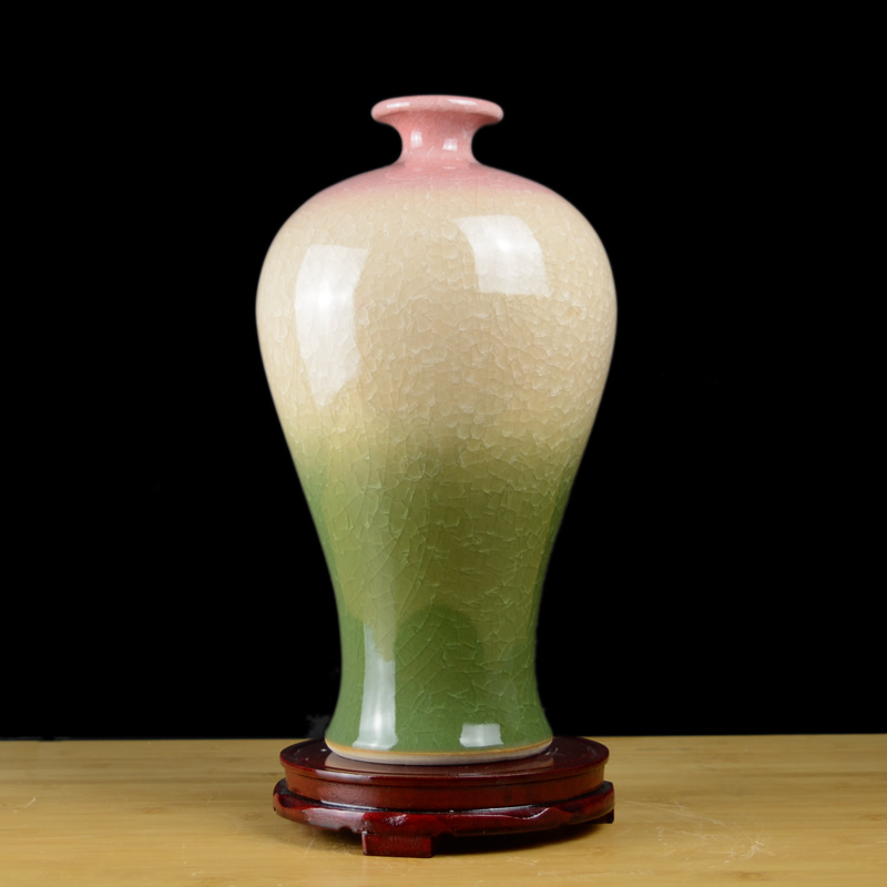 Chinese style restoring ancient ways of jingdezhen ceramics color crack glaze vase sitting room dry flower arranging flowers home furnishing articles