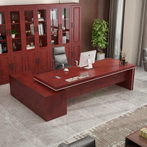 Simple modern office desk and chair combination Boss office atmosphere Commercial high-end large desk President Manager desk