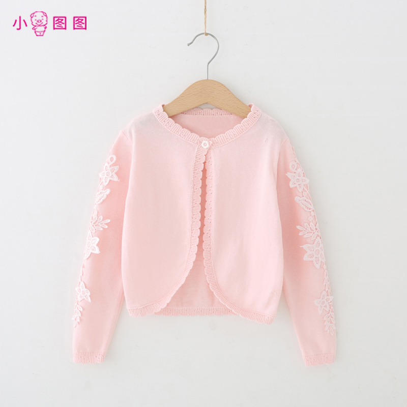 Class A girls cotton shawl air conditioning shirt summer children baby knitted cardigan female baby Korean coat sunscreen clothing