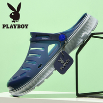 Floral Playboy slippers Mens Baotou Cave Dongle Shoes Men Soft Bottom Summer Breathable Non-slip Beach Shoes Outdoor Tide Men Sandals