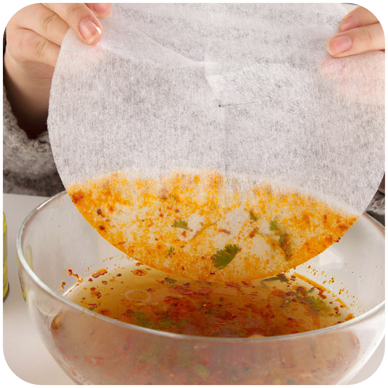 厨房食品烧烤滤油纸喝汤烤肉 烘焙吸油纸巾煲汤油炸吸油膜12枚装_爱酷