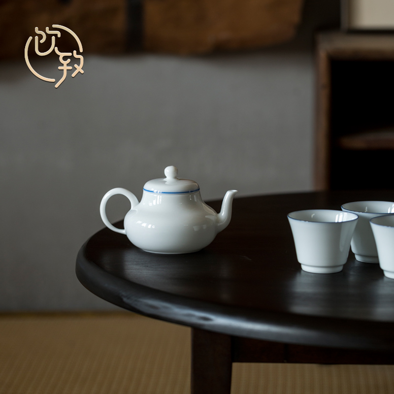 Ultimately responds white porcelain teapot teapot to household single pot small filter ceramic kung fu tea teapot large manually