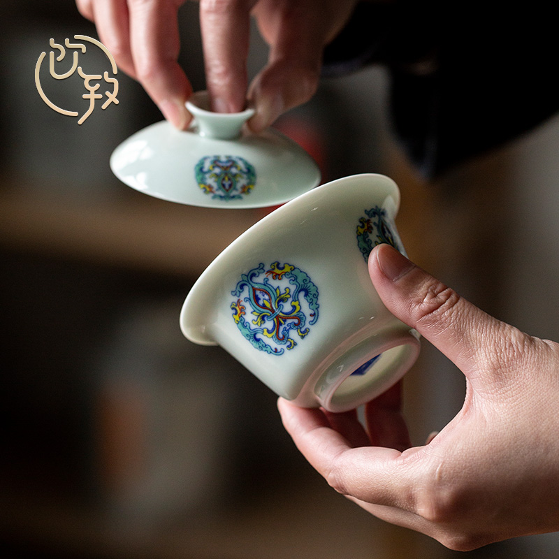 Ultimately responds to glair thin foetus tureen jingdezhen ceramics single tea cup hot large kunfu tea tea bowl