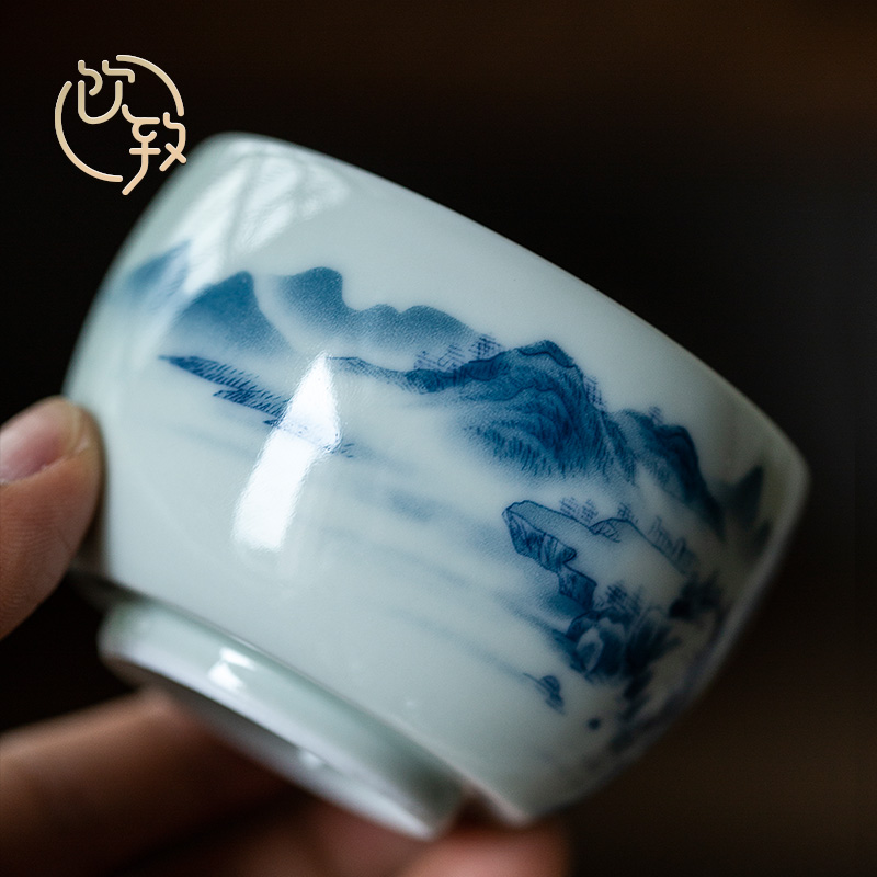 To a home owner drinks per single high - end glair tea cup sample tea cup cup jingdezhen porcelain of a character