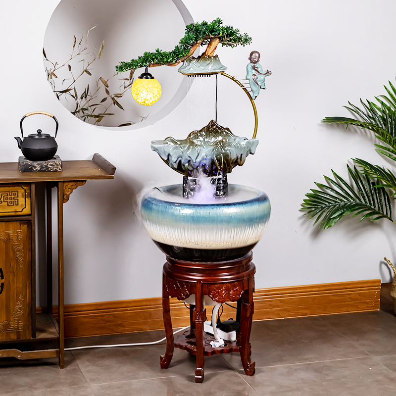 Cabinet ceramic up zen loose ground water fog a goldfish bowl sitting room porch jingdezhen ceramic cylinder fish bowl