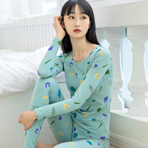 Student girl autumn clothes and trousers set high school junior high school winter thin cotton sweater slim-fit cotton thermal underwear